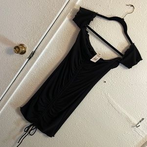 Cold Shoulders black dress
